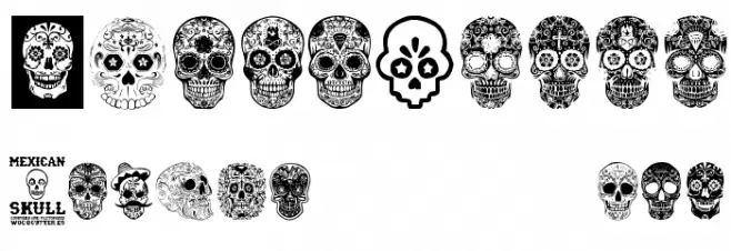 Mexican Skull Font OTHER CHARS