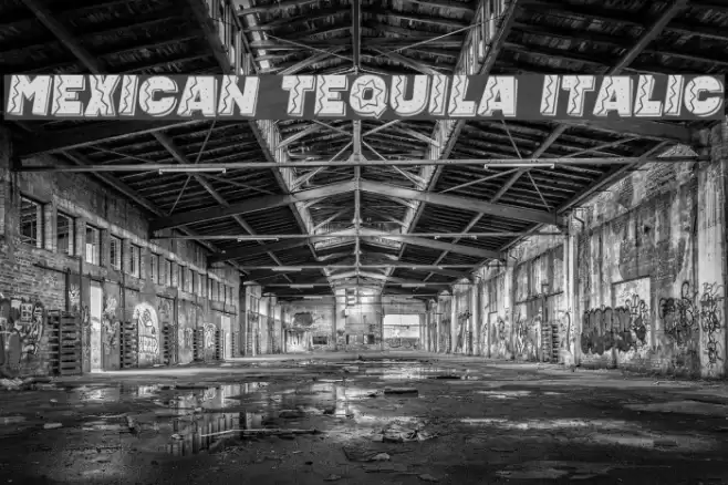 Mexican Tequila Italic Font examples