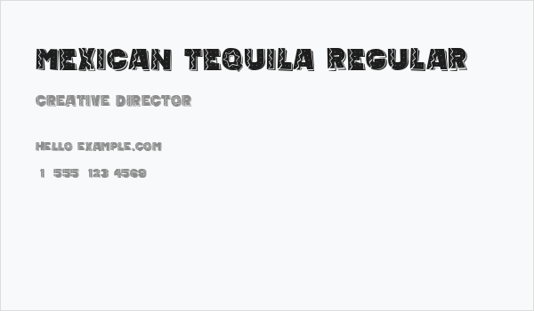 Mexican Tequila Regular Business Card
