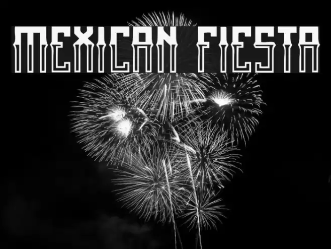 Mexican fiesta Font examples