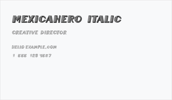 Mexicanero Italic Business Card