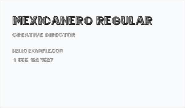 Mexicanero Regular Business Card