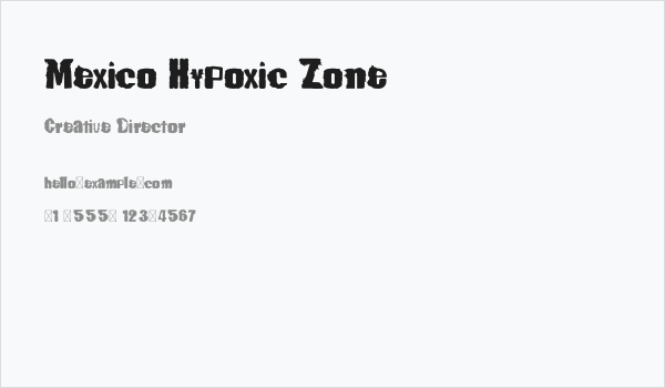 Mexico Hypoxic Zone Business Card