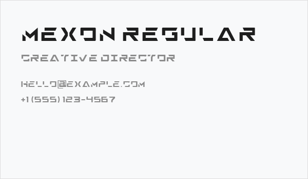 Mexon Regular Business Card