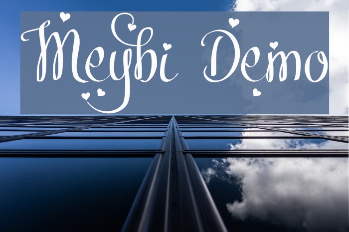 Meybi Demo Font examples