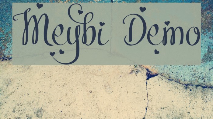 Meybi Demo Font examples