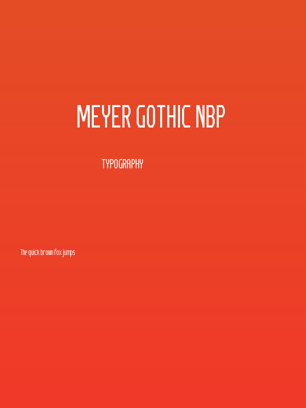 Meyer Gothic NBP Poster