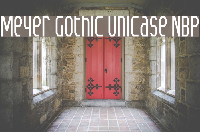 Meyer Gothic Unicase NBP Font examples