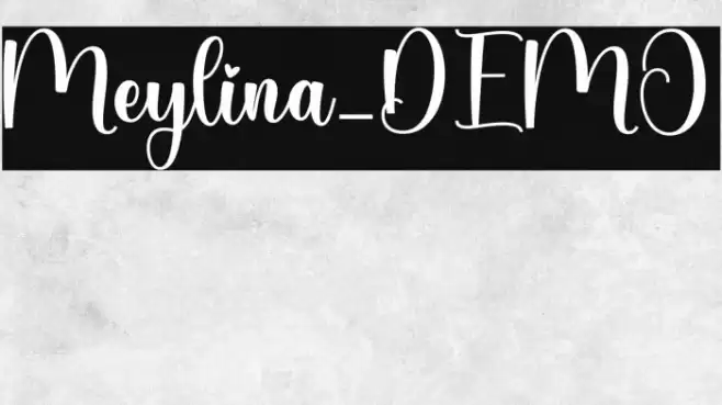 Meylina_DEMO Font examples