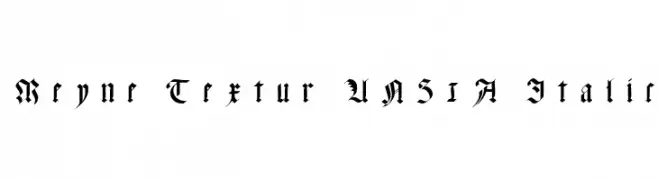 Meyne Textur UNZ1A Italic  नि: शुल्क फ़ॉन्ट्स डाउनलोड