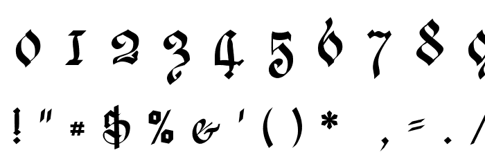 Meyne Textur UNZ1A Italic Font OTHER CHARS