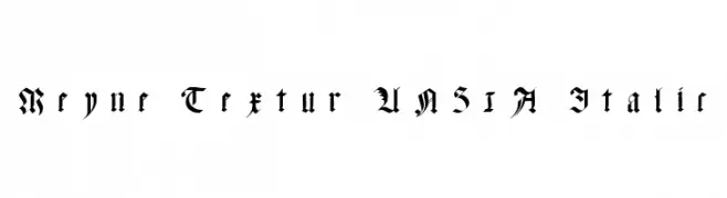Meyne Textur UNZ1A Italic  नि: शुल्क फ़ॉन्ट्स डाउनलोड