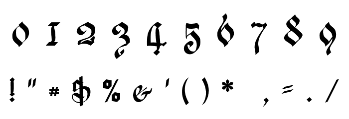 Meyne Textur UNZ1A Italic Font OTHER CHARS