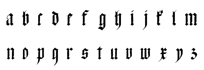 Meyne Textur UNZ1A Italic Font LOWERCASE