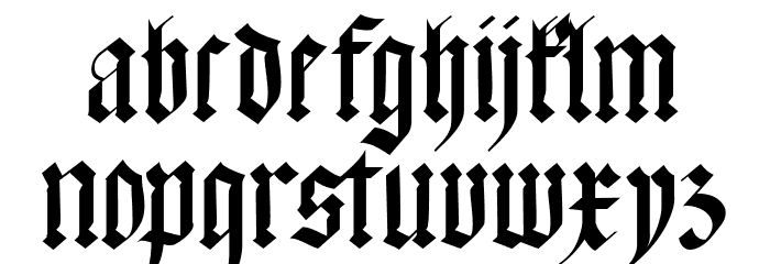 Meyne Textur UNZ1A Font LOWERCASE