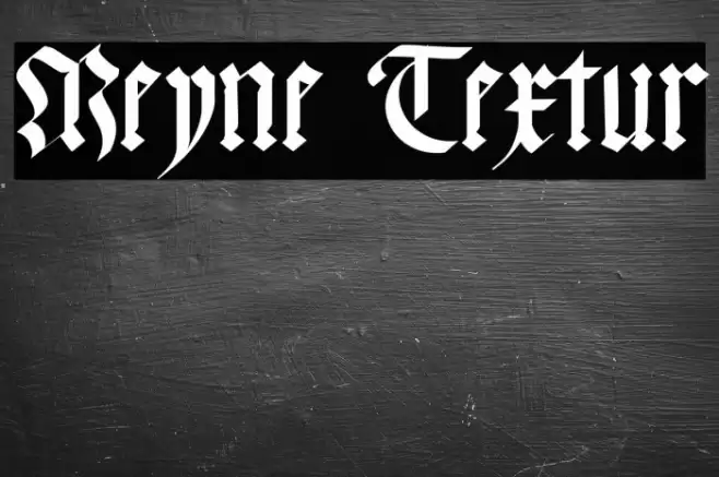 Meyne Textur Font examples