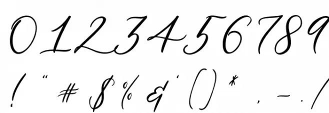 Meysha Demo Regular Font OTHER CHARS