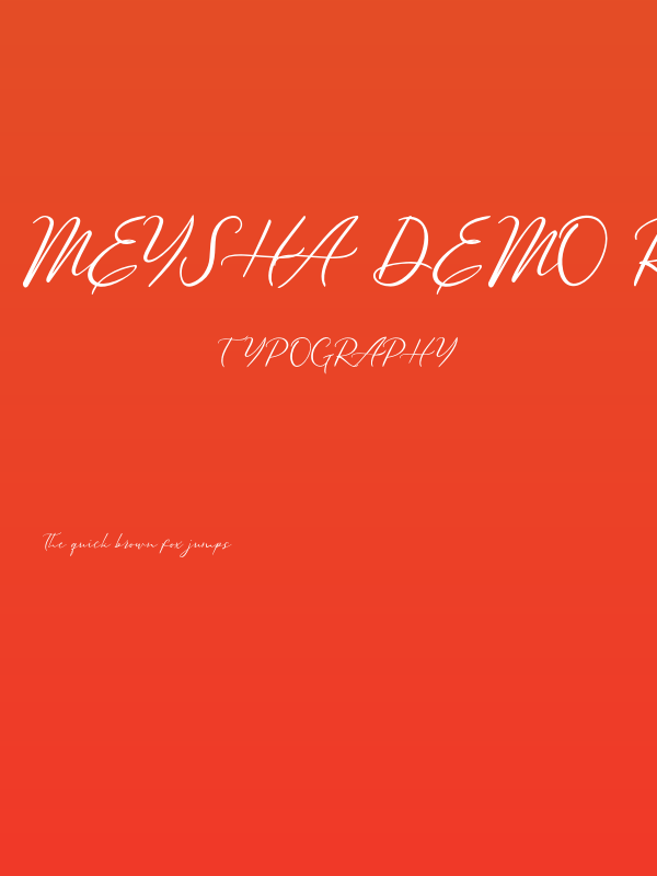 Meysha Demo Regular Poster