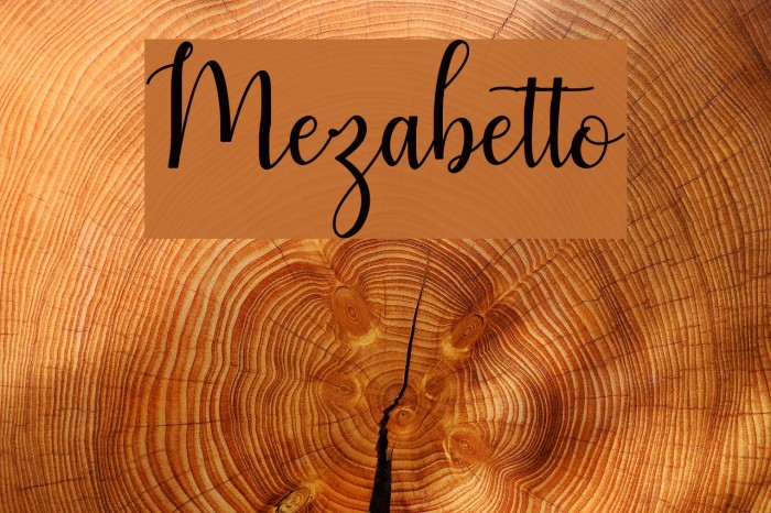 Mezabetto Font examples