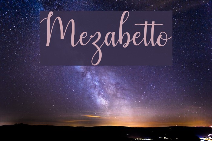 Mezabetto Font examples