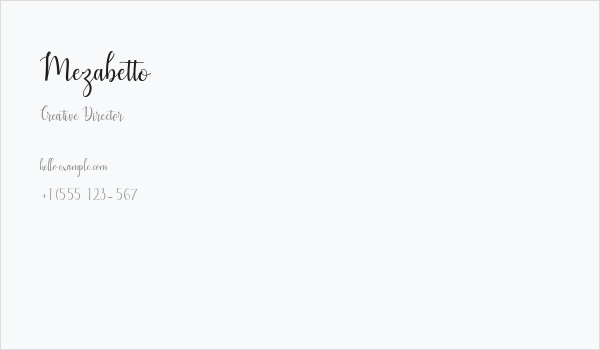 Mezabetto Business Card