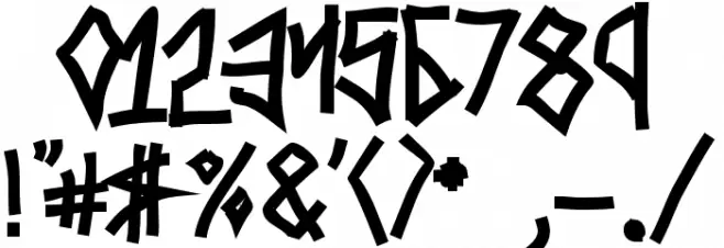 Mezzotick フォント その他の文字