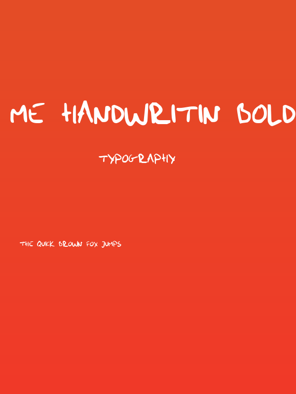 me handwritin Bold Poster