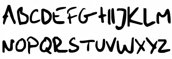 me handwritin Bold Font LOWERCASE