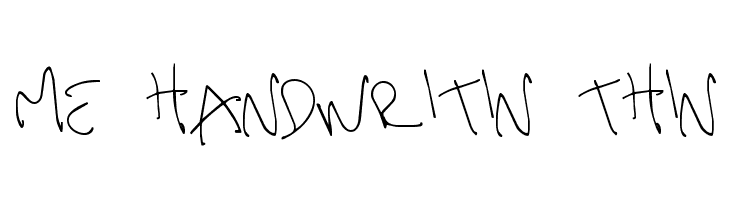 me handwritin Thin Font