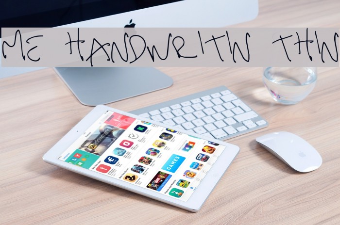 me handwritin Thin Font examples