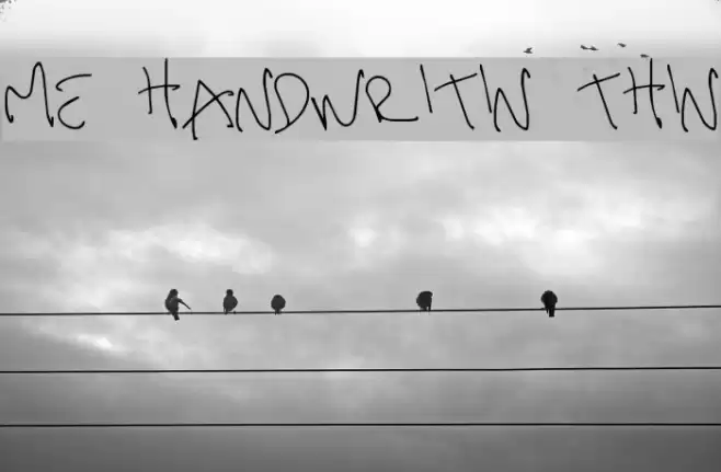 me handwritin Thin  examples