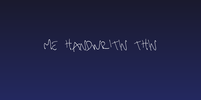 me handwritin Thin Social Header