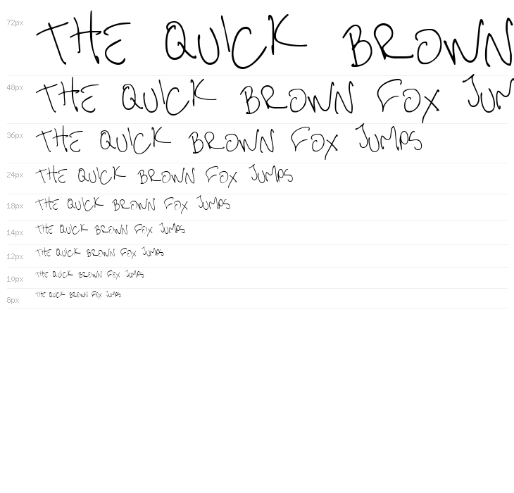 me handwritin Thin Waterfall