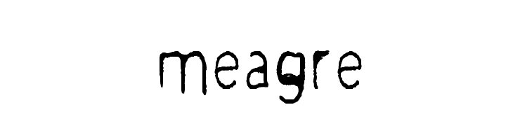 meagre Font