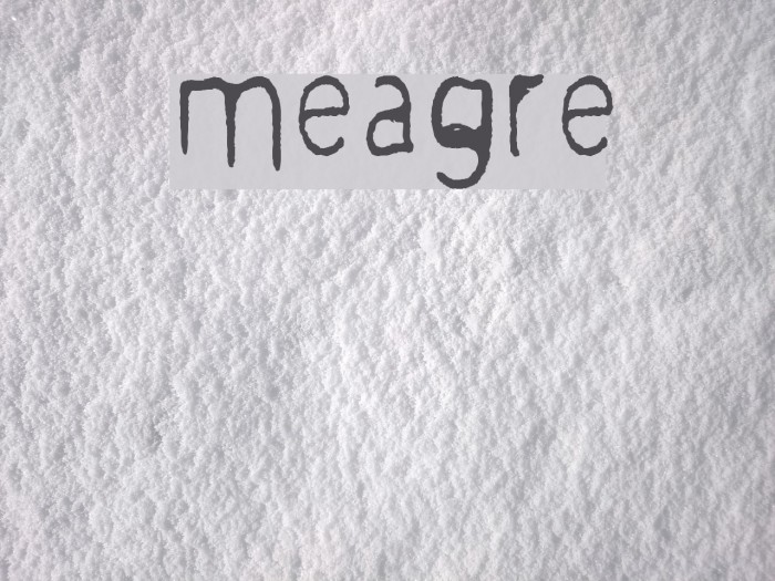 meagre Font examples