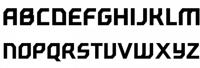 mechanik Bold Schriftart Groß