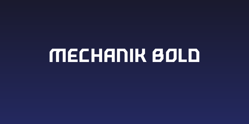 mechanik Bold Social Header