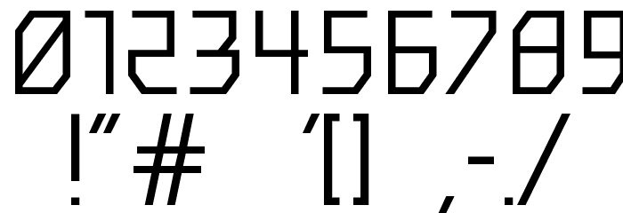 mechanik Light Font OTHER CHARS