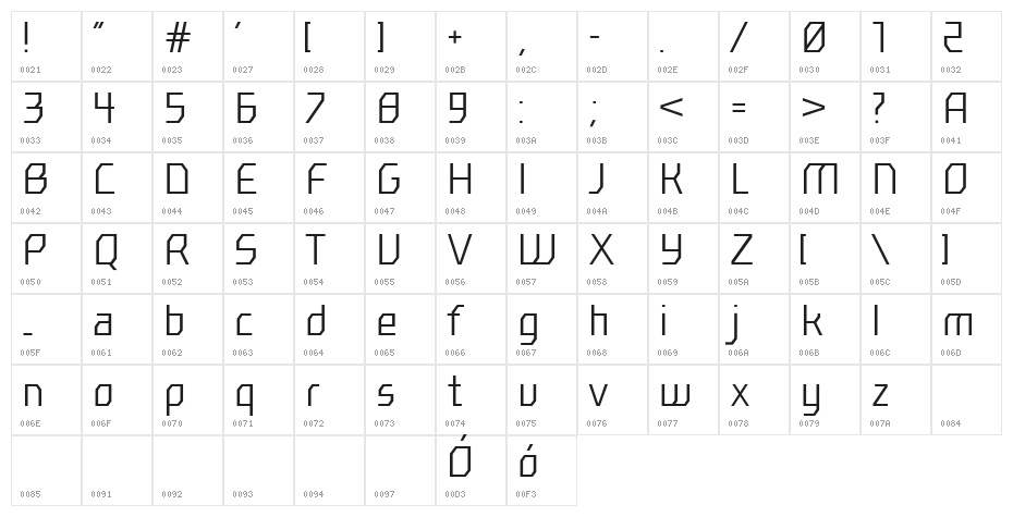 mechanik Light Character Map