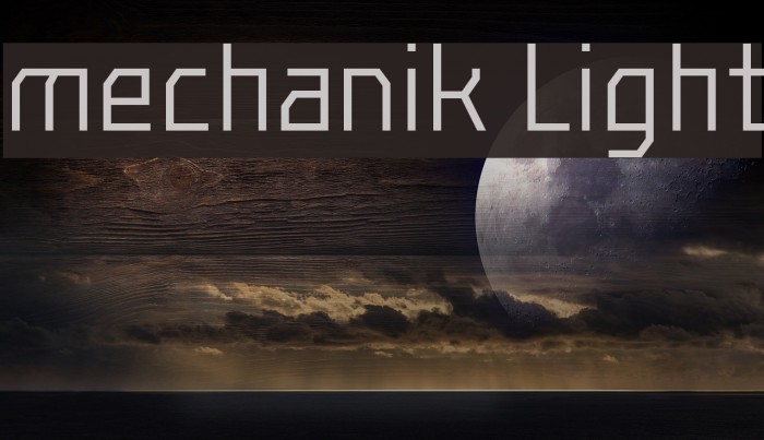 mechanik Light Font examples