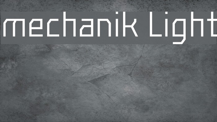 mechanik Light Font examples