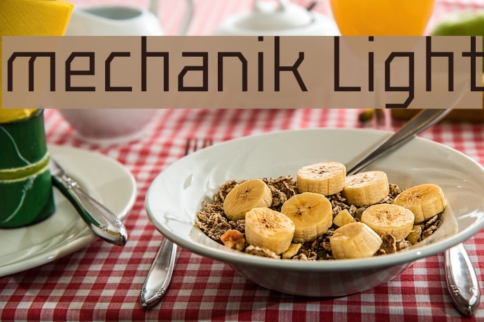 mechanik Light Font examples