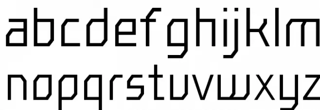 mechanik Light फ़ॉन्ट लोअरकेस