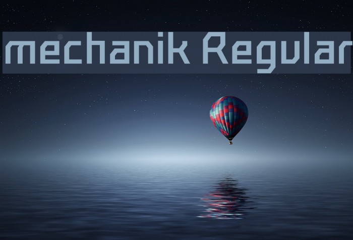 mechanik Regular Font examples