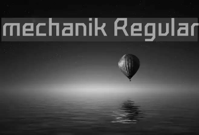 mechanik Regular Fonte examples