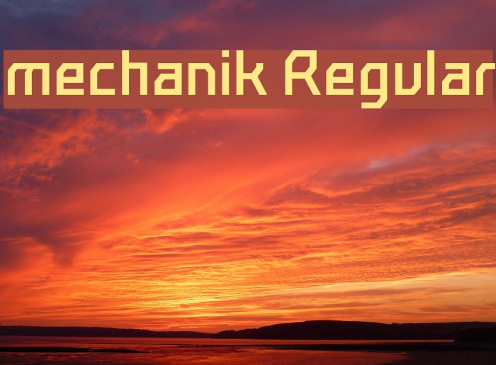 mechanik Regular Font examples