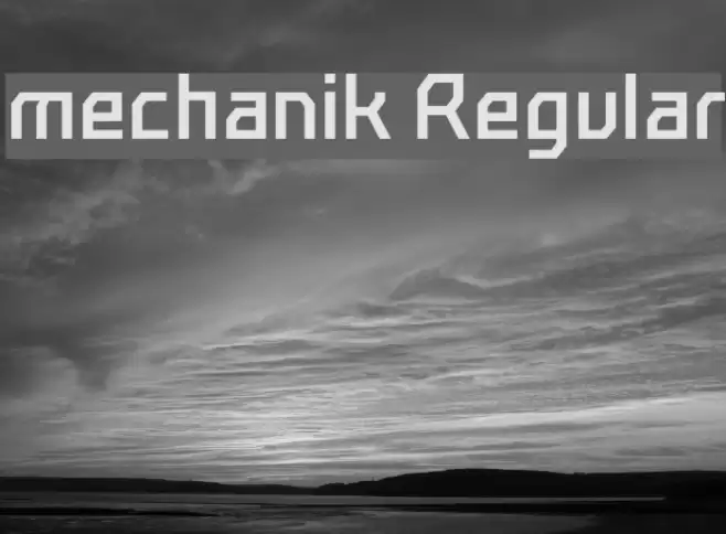mechanik Regular Fonte examples