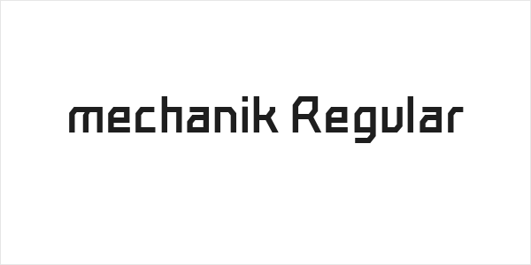 mechanik Regular Logo