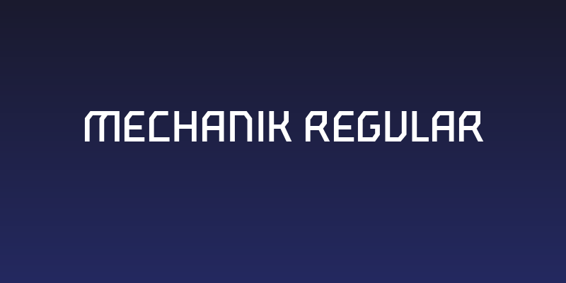 mechanik Regular Social Header