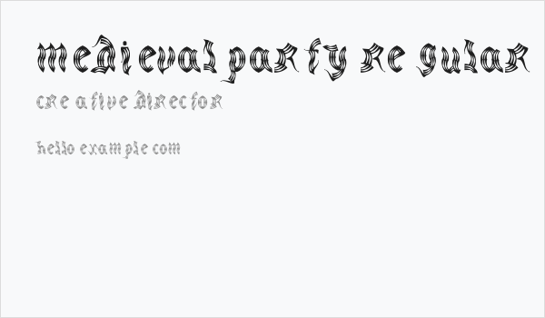 medievalparty-Regular Business Card